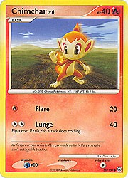 Pokemon Diamond and Pearl Majestic Dawn- Chimchar(Common)