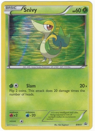 Snivy BW01 - Pokemon Black & White Holo Rare Promo Card