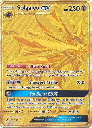 Solgaleo GX 173/156 Gold Secret - Pokemon Ultra Prism