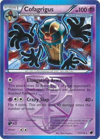 Pokemon Black & White Plasma Freeze Rare Cofagrigus #57