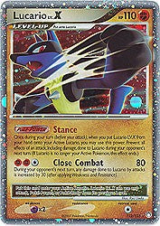 Pokemon Diamond & Pearl Mysterious Treasures- Lucario LV.x(Holofoil)