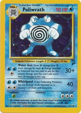 Pokemon Base Set 2 Holofoil Card - Poliwrath 15/130
