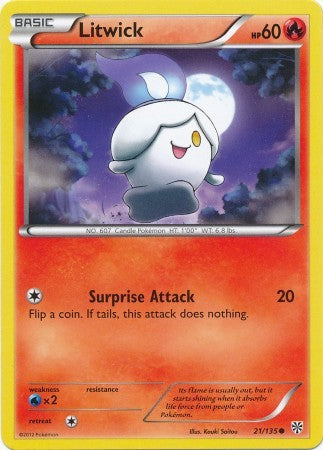 Litwick 21/135 - Pokemon Plasma Storm Common Card