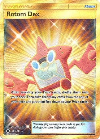 pokemon sun and moon secret rare cards Rotom Dex 159/149 Secret Rare