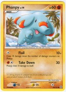 Pokemon Secret Wonders Common Card - Phanpy 98/132