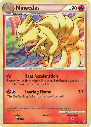 Pokemon Card HS Unleashed Single Card Rare Ninetales 20/95