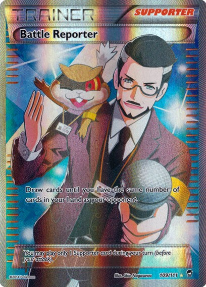 Battle Reporter 109/111 - Pokemon XY Furious Fists Full Art Card