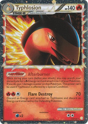 Pokemon SoulSilver Card Holofoil Rare Typhlosion Prime 110/123 Pokemon SoulSilver Card Holofoil Rare Typhlosion Prime 110/123