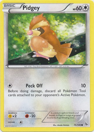 Pidgey 075 - Reverse Holofoil XY Flashfire
