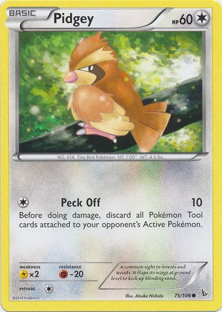 Pidgey 75/106 - Pokemon XY Flashfire Common Card