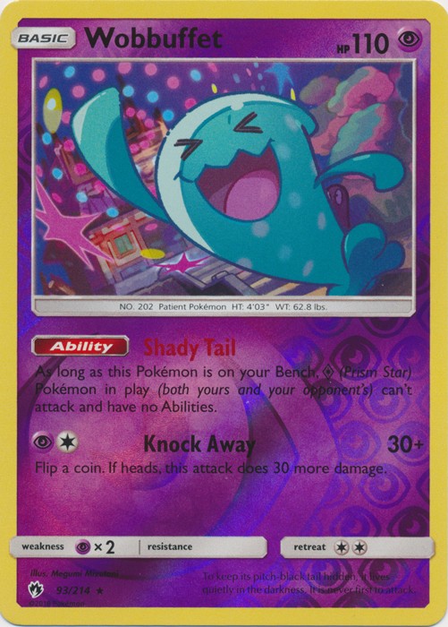 Wobbuffet - 93/214 (Reverse Foil) Pokemon » SM Lost Thunder Rare