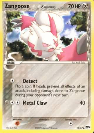 Pokemon POP Series 5 Promo Card Zangoose 15/17 Holo Rare