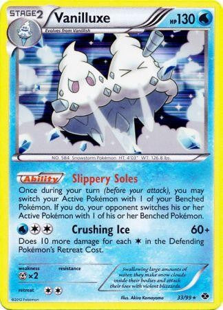Pokemon Next Destinies Holo Rare Card - Vanilluxe 33/99