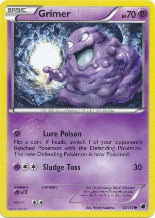 Grimer 45/116 - Pokemon Plasma Freeze Common Card