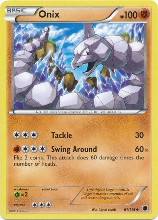 Onix 61/116 - Pokemon Plasma Freeze Uncommon Card