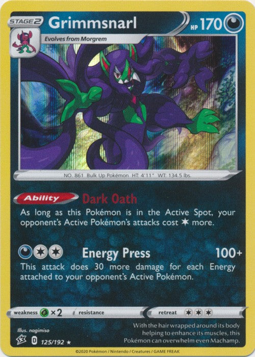 Grimmsnarl - 125/192 Pokemon » SWSH Rebel Clash Holo Rare