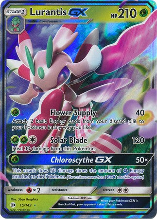 Lurantis GX 15/149 Ultra Rare - Pokemon Sun & Moon Base Set Single Card