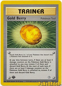 Pokemon Neo Genesis Trainer - Gold Berry Card