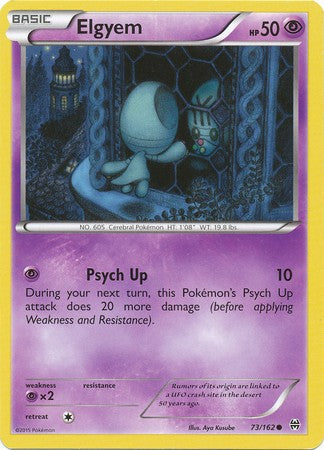 Elgyem 73/162 Common - Pokemon XY Break Through Card