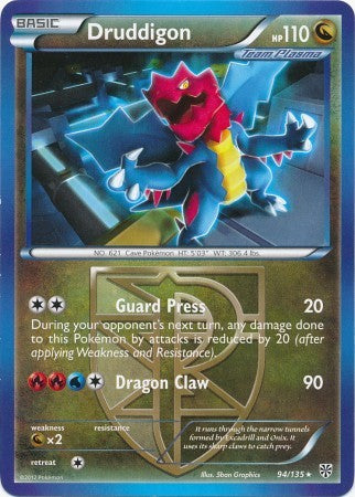 Druddigon 94/135 - Pokemon Plasma Storm Rare Card PokeOrder.com Druddigon 94/135 - Pokemon Plasma Storm Rare Card PokeOrder.com