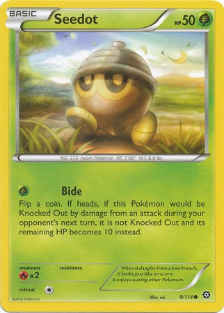 Seedot 9/114 Common - Pokemon XY Steam Siege Card