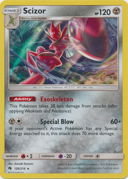 Scizor - 126/214 Pokemon » SM Lost Thunder HR