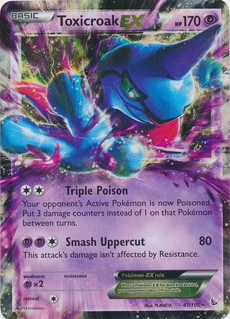 Toxicroak EX 41/106 - Pokemon XY Flashfire Ultra Rare Card