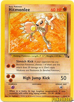 Pokemon Fossil Rare Card - Hitmonlee 22/62 PokeOrder.com Pokemon Fossil Rare Card - Hitmonlee 22/62 PokeOrder.com