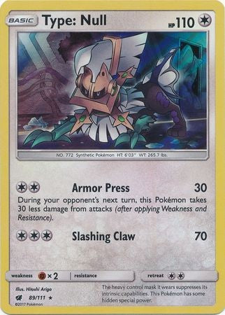 Type: Null 89/111 Holo Rare - Pokemon Crimson Invasion Card