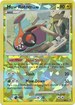 Pokemon Platinum Rising Rivals Single Card Holofoil Rare Mow Rotom RT4