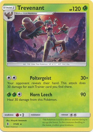 trevenant pokemon card price Pokemon Single Card SM - Sun & MOON : GUARDIANS RISING