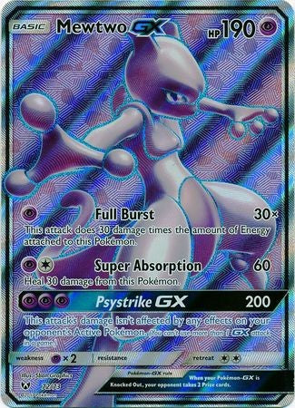 Mewtwo GX - 72/73 - Full Art Ultra Rare with Free Exclusive Phantasm Gaming Token Mewtwo GX - 72/73 - Full Art Ultra Rare with Free Exclusive Phantasm Gaming Token
