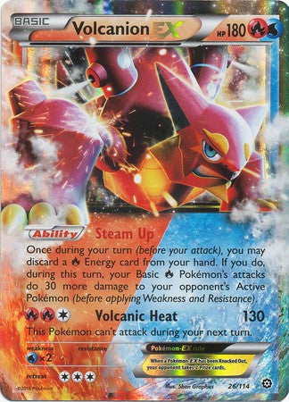 Volcanion EX 26/114 Ultra Rare - Pokemon XY Steam Siege Card