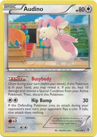 Audino 126/149 - Pokemon Boundaries Crossed Rare Card