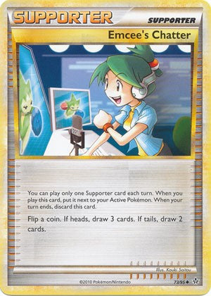 Pokemon Card HS Unleashed Single Uncommon Emcee's Chatter 73/95