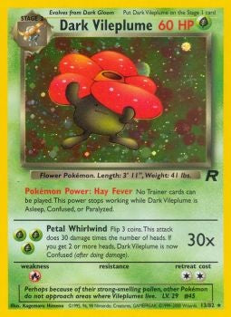 Pokemon Team Rocket Rare Holo Dark Vileplume #13 Pokemon Team Rocket Rare Holo Dark Vileplume #13