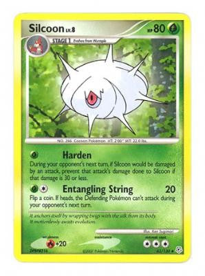 Pokemon Diamond & Pearl Uncommon Card - Silcoon 63/130