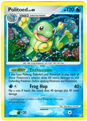 Pokemon Legends Awakened Holo Rare Card - Politoed 12/146