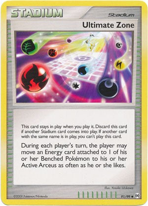 Pokemon Platinum Arceus Single Card Uncommon Ultimate Zone 91/99