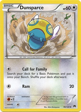 Dunsparce 90/122 Uncommon - Pokemon XY Breakpoint Card