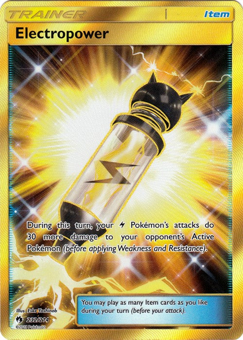 Electropower - 232/214 - Sun & Moon: Lost Thunder Secret Rare PokeOrder.com Electropower - 232/214 - Sun & Moon: Lost Thunder Secret Rare PokeOrder.com