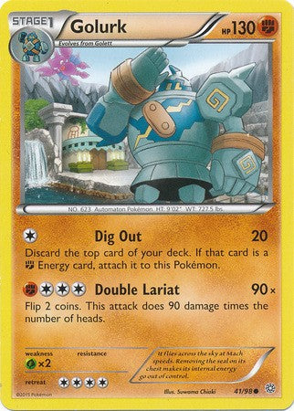 Golurk 41/98 COMMON - Pokemon XY Ancient Origins Card