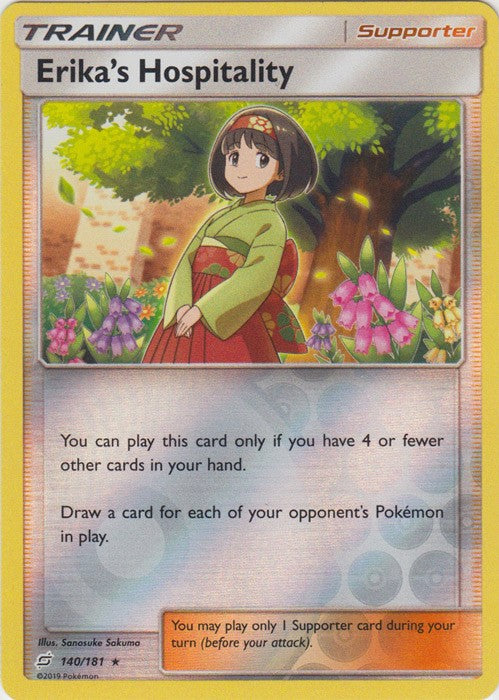 Erika's Hospitality - 140/181 (Reverse Foil) Pokemon » SM Team Up Holo Rare