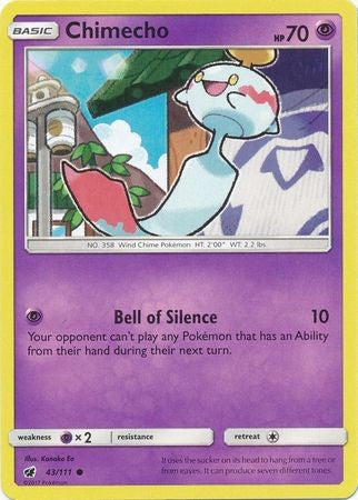 Chimecho 43/111 Common - Pokemon Crimson Invasion Card