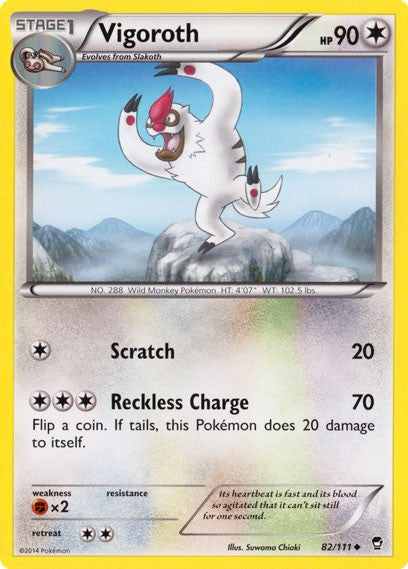 Vigoroth 82/111 - Pokemon XY Furious Fists Card