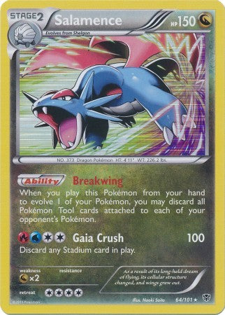 Salamence 64/101 - Pokemon Plasma Blast Holo Rare Card