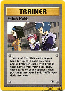 Pokemon Single Card GYM HEROES (1st Edition) - 109/132 : Erika's Maids Pokemon Single Card GYM HEROES (1st Edition) - 109/132 : Erika's Maids