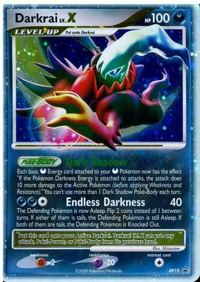 Pokemon Diamond & Pearl Ultra Rare Promo Card - Darkrai LV.X DP19