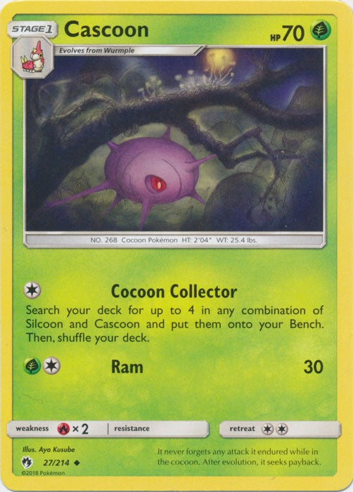 Cascoon - 27/214 Pokemon » SM Lost Thunder Uncommon