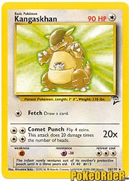 Pokemon Base Set 2 Rare Card - Kangaskhan 26/130